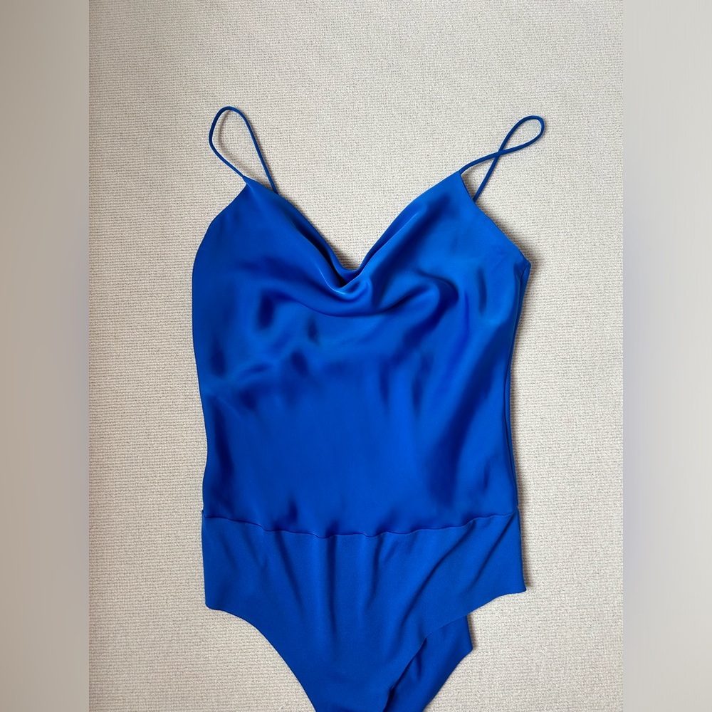 Zara Silk Blue Body Suit
